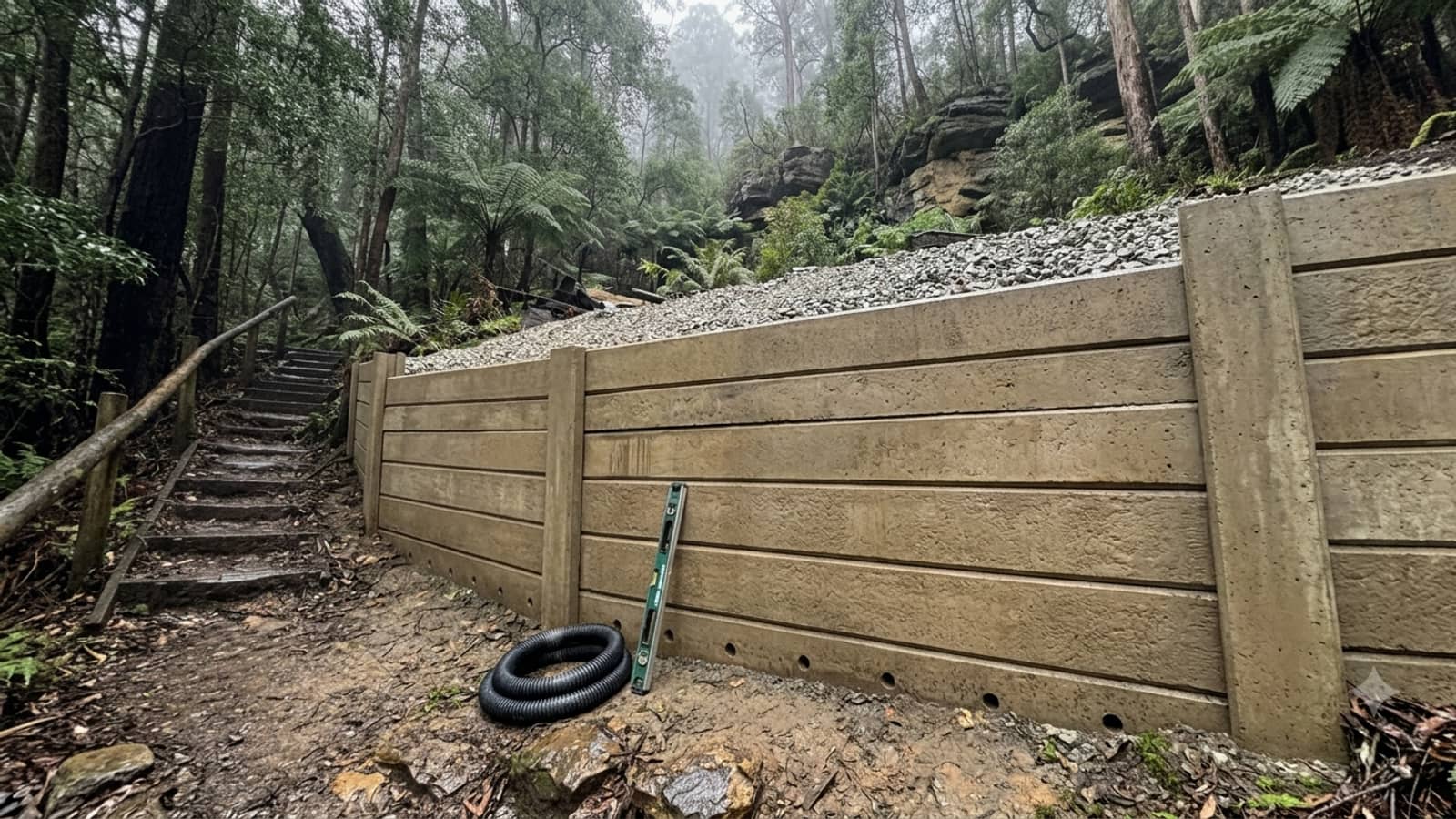 New concrete wall