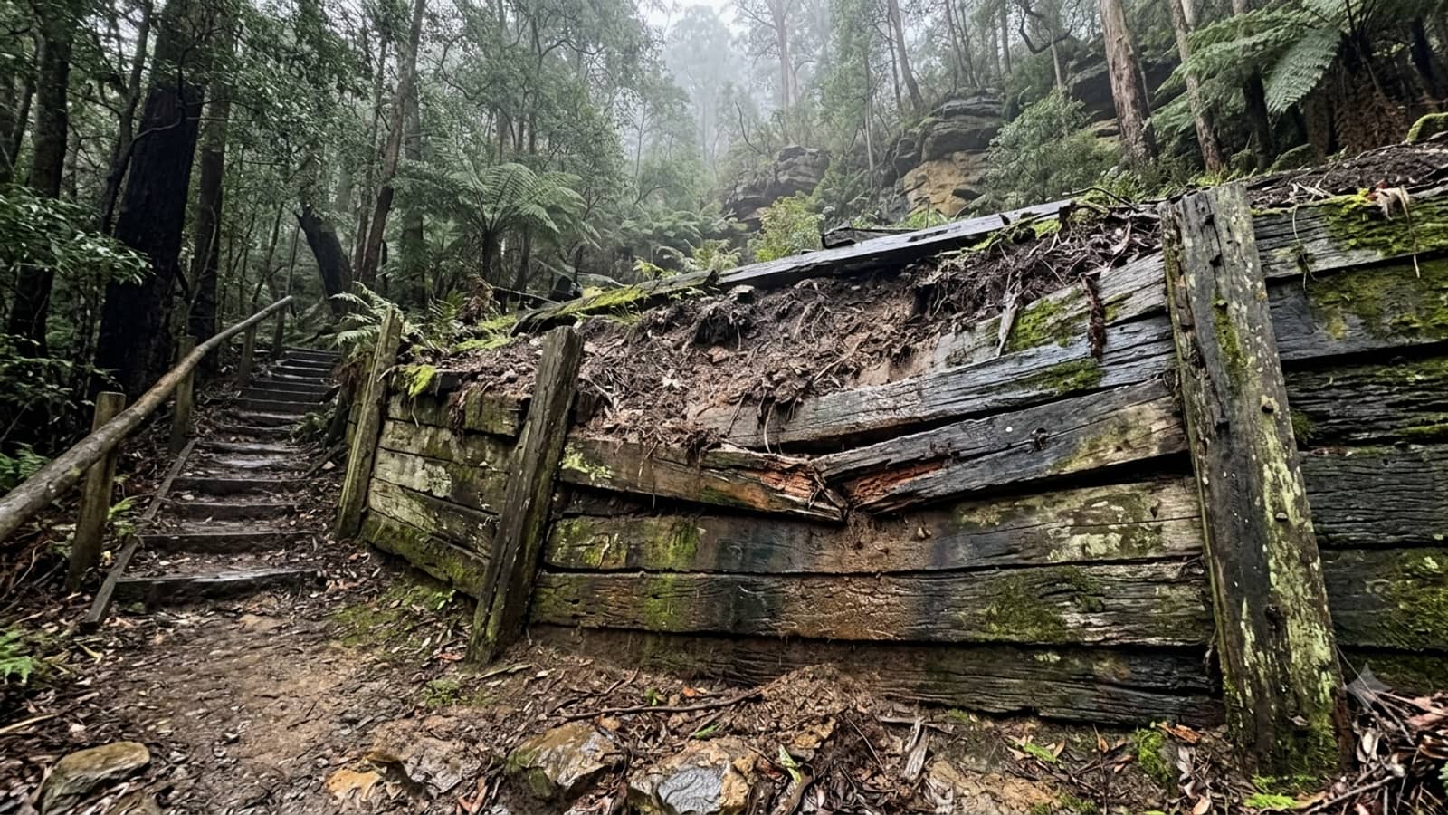 Failing sleeper wall